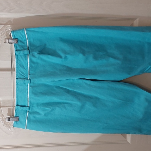 Liz Claiborne Audra Sky Blue White Tailored Straight LegTrousers Pants Size 10 - Picture 5 of 8